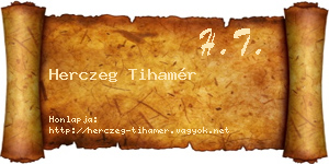 Herczeg Tihamér névjegykártya